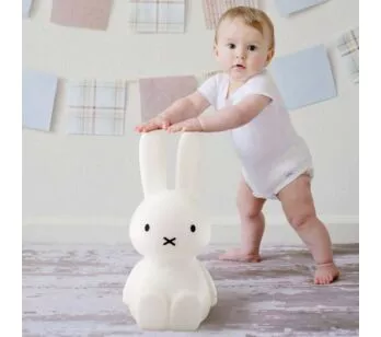 Luminária Infantil - 45 cm - Led e Fluorescente - Miffy - Natural - DecorFun