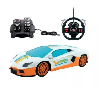 Carrinho de Controle - Volante e Pedal - Hot Wheels - Turbo Tiger - Candide