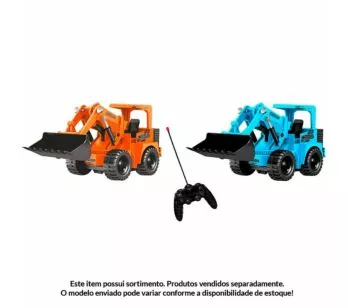 Trator de Controle Remoto - Pá Carregadeira - Sortido - Unik Toys