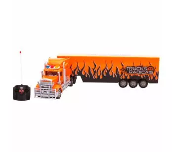 Caminhão Carreta de Controle Remoto - Big Truck - Laranja - Unik Toys