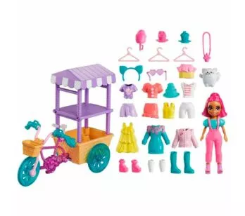 Veículo e Boneca - Polly Pocket - Bicicleta de Doces da Margot - Mattel
