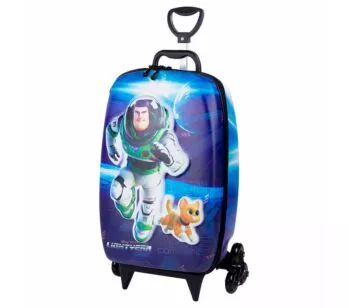 Mochila 3D de Rodinhas Infantil - Disney-Pixar - Buzz Lightyear - Maxtoy