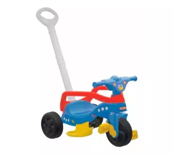 Triciclo Infantil com Empurrador - Galinha Pintadinha - Pais e Filhos