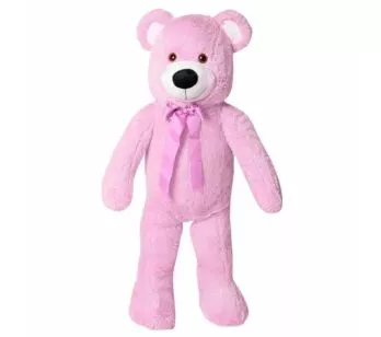 Pelúcia Infantil - 80 cm - Urso Rafael - M - Rosa - W.U. Bichos de Pelúcia