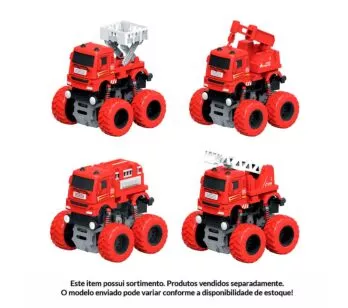 Carrinho de Fricção - 4x4 - Bombeiro Maluco 360 - Sortido - DM Toys