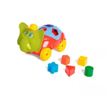 Encaixe de Formas Didáticas - Animais da Selva - Elefante - TaTeTi Brinquedos