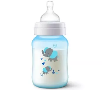 Mamadeira - Anticólica - 260ml - Clássica - Elefante - Philips Avent