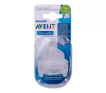 Kit 2 Bicos de Mamadeiras - N2 - Anticólica - Clássica - Philips Avent