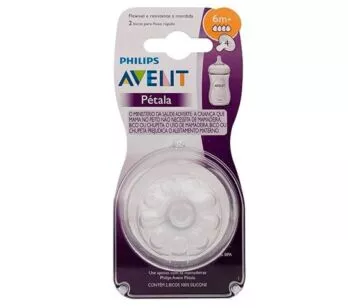 Kit 2 Bicos de Mamadeiras - N4 - Anticólica - Pétala - Philips Avent