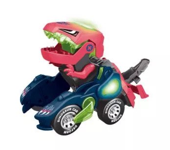 Carrinho Roda Livre - 2 em 1 - Bate e Volta - Rexbotics - Vermelho - Toyng