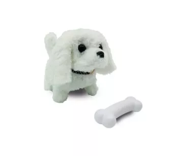 Pelúcia Interativa - PlayFull Pets - Cachorrinho a Pilha - Branco - Toyng