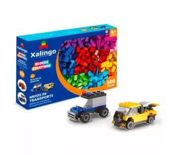 Blocos de Montar - Criativos - Meios de Transporte - 300 peças - Xalingo