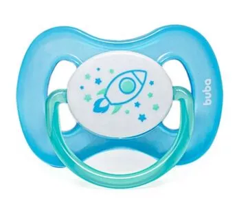 Chupeta - Silicone Ultra Soft - 0-6m - Comfort - Foguete Azul - Buba