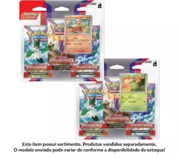 Jogo de Cartas Pokémon - Blister Triplo  - EV - Evoluções em Paldea - Sortido - Copag