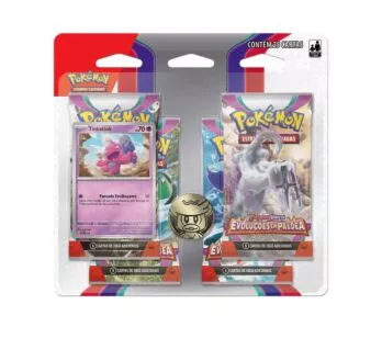 Jogo de Cartas Pokémon - Blister Quadruplo  - EV - Evoluções em Paldea - Tinkatink - Copag