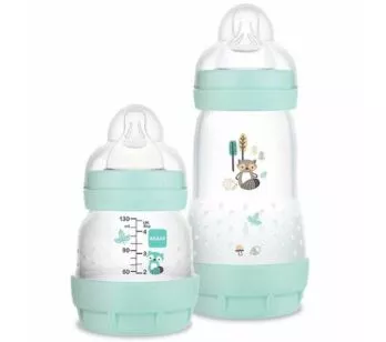 Kit 2 Mamadeiras - Anticólica - Easy Start - 130-260ml - Azul - MAM