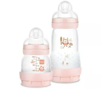 Kit 2 Mamadeiras - Anticólica - Easy Start - 130-260ml - Rosa - MAM