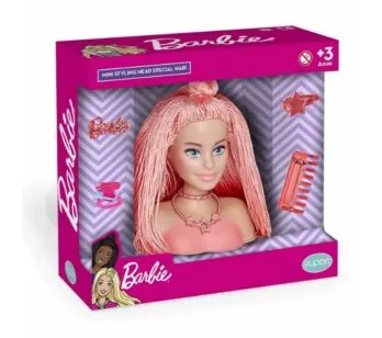 Boneca para Pentear - Mini Styling Head - Special Hair - Barbie - Salmão - Pupee