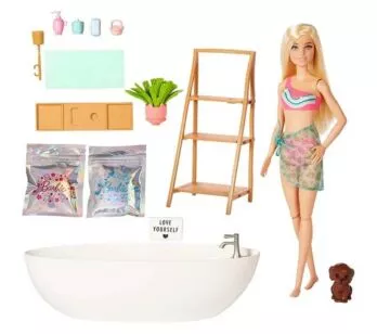 Boneca Articulada - Barbie Dia de Spa - Banho de Espuma Relaxante - Mattel