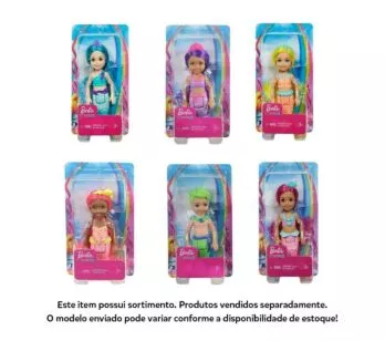Boneca - 13cm - Barbie Dreamtopia Chelsea Sereia - Sortido - Mattel