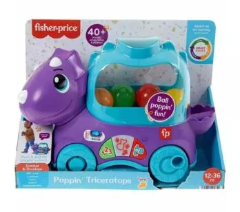Figura Interativa de Puxar - Dino Bolinhas Divertidas - 40 sons - Fisher-Price
