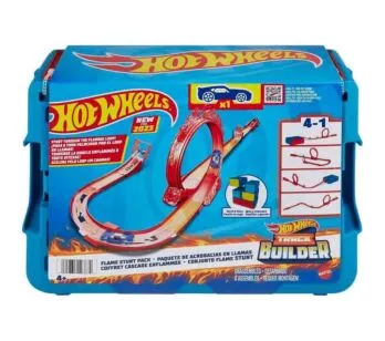 Conjunto e Pista - Hot Wheels Track Builder - Acrobacias de Fogo - Mattel
