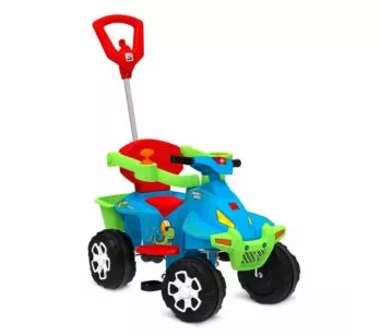 Quadriciclo Infantil - Passeio e Pedal - Smart Quad - Azul - Bandeirante