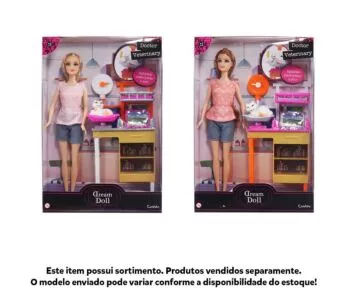 Boneca Articulada - 30cm - Dream Doll - Doctor Veterinary - Sortida - Candide