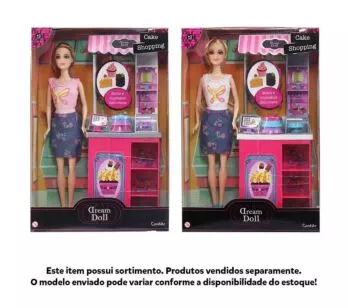 Boneca Articulada - 30cm - Dream Doll - Cake Shopping - Sortida - Candide