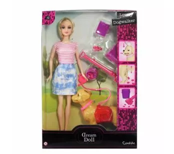 Boneca Articulada - 30cm - Dream Doll - Lovely Dogwalker - Loira - Candide