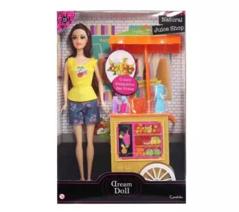 Boneca Articulada - 30cm - Dream Doll - Natural Juice Shop - Morena - Candide