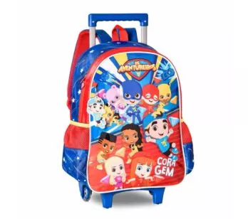 Mochila de Rodinhas Infantil - Luccas Neto - Os Aventureiros - Azul - Clio Style