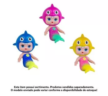 Boneca de Vinil - 18cm - Acqua Marina Tubarãozinho - Sortido - Super Toys