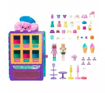 Conjunto Bonecas e Cenário - Polly Pocket - Máquina de Moda Doce - Mattel