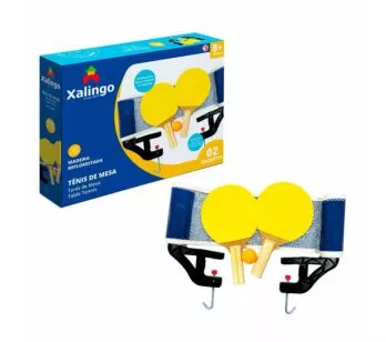 Conjunto Completo - Tênis de Mesa - Ping Pong - Rede e Raquetes - Xalingo