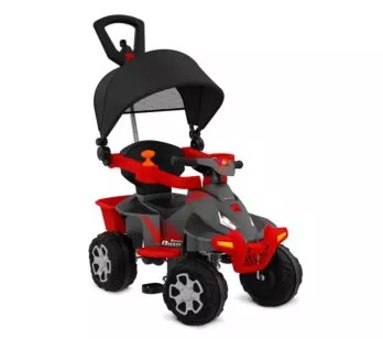 Quadriciclo Infantil - Passeio e Pedal - Smart Quad com Capota - Bandeirante