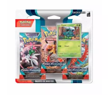 Jogo de Cartas Pokémon - Blister Triplo - EV4 Fenda Paradoxal - Pineco - Copag