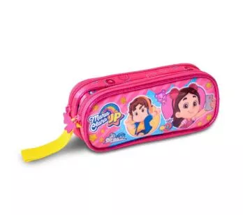 Estojo Infantil Escolar Duplo - Maria Clara e JP - Rosa - Clio Style