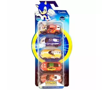 Mini Carrinhos à Fricção - Sonic - 5 Hero Machine - Candide