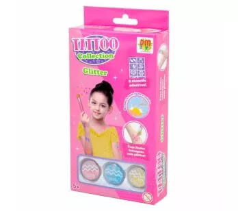Kit Tatuagem Temporária Infantil - Tattoo Collection - Glitter - DM Toys
