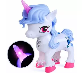 Figura Interativa - Baby Unicórnio Love - Branco - DM Toys