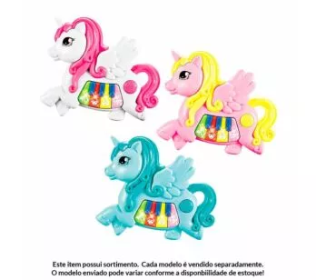 Mini Tecladinho Infantil - Unicórnio - Sortido - DM Toys