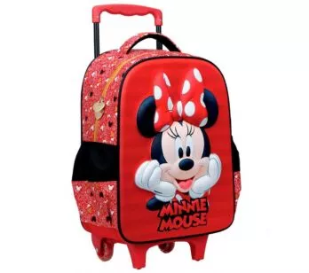 Mochila 3D de Rodinhas Infantil - Disney - Minnie Mouse SE - Xeryus
