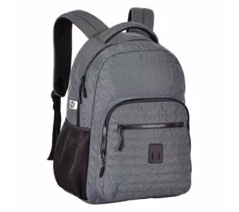 Mochila de Costas Juvenil - Clio Wear - Casual Urbano - Cinza - Clio Style