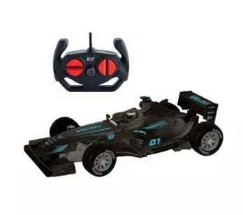 Carrinho de Controle Remoto - F1 Veloxx - Preto-Azul - Unik Toys