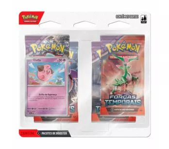 Jogo de Cartas Pokémon - Blister Quadruplo - EV5 Forças Temporais - Cleffa - Copag