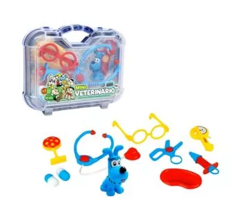 Kit Médico Infantil - Mini Veterinario - Maleta - 11 peças - Pakitoys