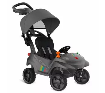Carrinho de Passeio e Andador - Smart Baby Comfort Grafite - Bandeirante