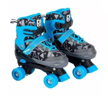 Patins Quad com Acessórios - Ajustável - 34 a 37 - M - Azul - DM Radical