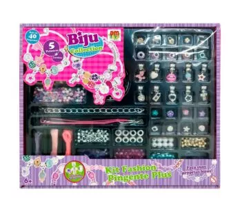 Kit Bijuterias Infantil - Biju Collection - Fashion Pingente Plus - DM Toys